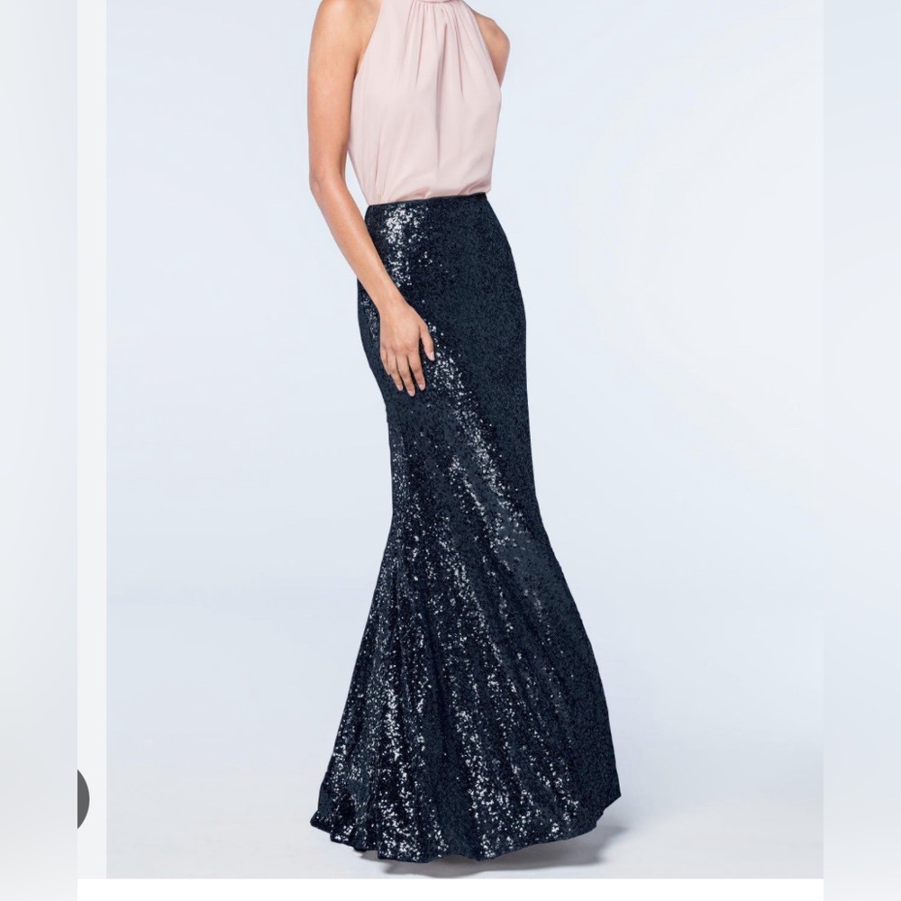 BHLDN Black Sequin Skirt